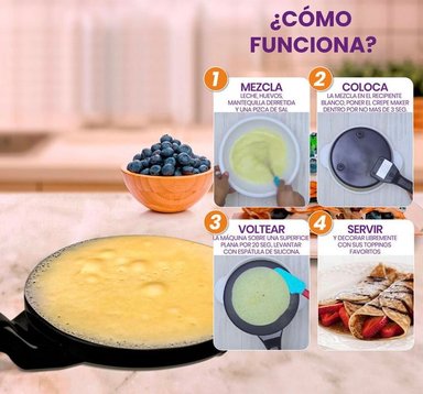 MAQUINA PARA HACER CREPES BLANIK ANTI-ADHERENTE + ACCESORIO - 3