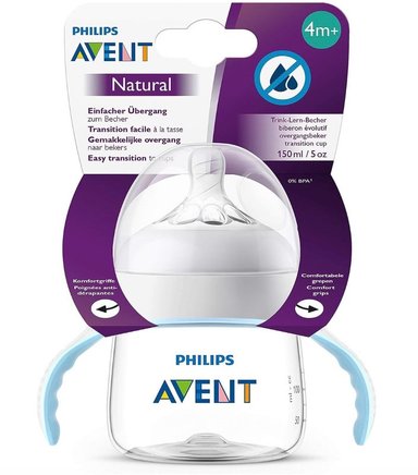 BIBERON AVENT NATURAL DE TRANSICION DE BIBERON A TOMATODO DE 150 ML PARA BEBES DE MAS E 4 MESES