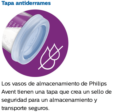 SET PHILIPS AVENT DE 5 VASOS PARA LECHE MATERNA  SCF619/10 - 5