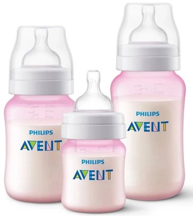 SET DE REGALO AVENT ANTICOLICO DE RECIEN NACIDO 1 BIBERON DE 125 ML + 1 BIBERON DE 260 ML + 1 BIBERON DE 330 ML - TRANSPARENTE - 9
