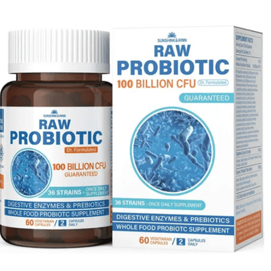 PROBIOTICO RAW SUNSHINE AND RAIN 100 BILLONES ENZIMAS DIGESTIVAS 60 CÁPSULAS