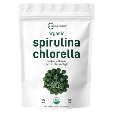 MICROINGREDIENTS ESPIRULINA AND CHLORELLA ORGANIC 3000MG. 720 TABLETAS