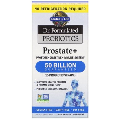 SUPLEMENTO PROBIOTICS PROSTATE + GARDEN OF LIFE DR. FORMULATED 60 CÁPSULAS DURAS