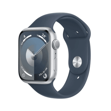 APPLE WATCH SERIES 9 GPS SILVER 41MM TALLA M L SPORT STORM BLUE