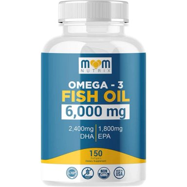 SUPLEMENTO MOM NUTRIX OMEGA-3 FISH OIL 6000 MG 150 CÁPSULAS BLANDAS