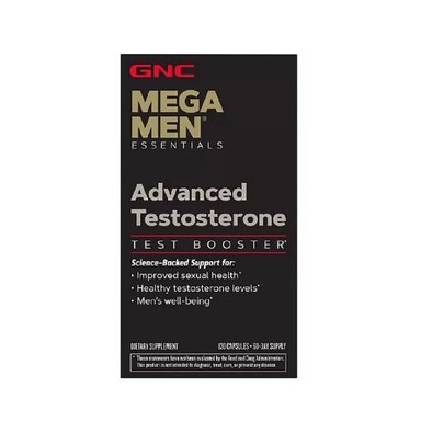 SUPLEMENTO GNC MEGA MEN ADVANCED TESTOSTERONE 120 CAPSULAS
