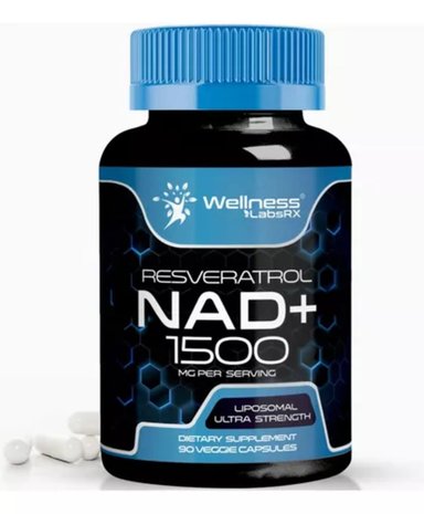 WELLNESS LABSRX RESVERATROL NAD+ 1500MG 90 CAPSULAS - 1