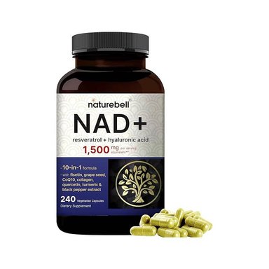 NATUREBELL NAD+ 1,500MG PER SERVING, 240 VEGGIE CAPSULES