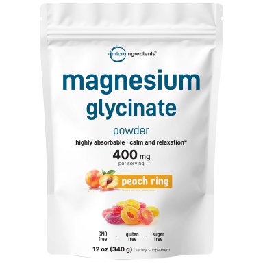 MICROINGREDIENTES MAGNESIUM GLYCINATE POWDER 400MG, 340G