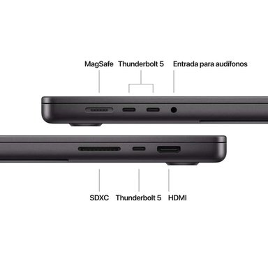 APPLE MACBOOK PRO 14' M5 CHIP 16GB RAM 1TB SSD SPACE BLACK TECLADO EN INGLÉS - 4