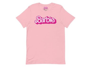 POLO UNISEX MATTEL 6974792_4136 BARBIE THE MOVIE LOGO PINK TEE S