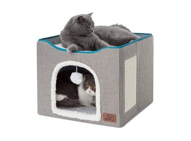 CAMA PARA GATOS DE INTERIOR TALLA L GRIS