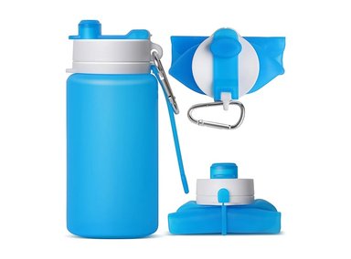 BOTELLA 550ML AGUA PLEGABLE SILICONA VIAJES