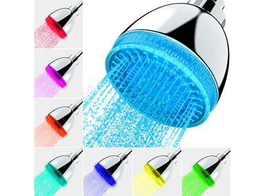 ACCESORIOS BAÑO MULTICOLOR CABEZAL DE DUCHA LED CON LUZ DE FLASH DE 7 COLORES