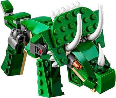 LEGO CREATOR 3 EN 1 MIGHTY DINOSAUR TOY - TRANSFORMABLE DE T-REX A TRICERATOPS Y PTERODÁCTILO, 174 PIEZAS, IDEAL PARA NIÑOS DE 7 - 3