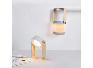 LÁMPARA UNALUKA Y-11041736 GRIS CLARO 4 EN 1 PLEGABLE LUZ LED CONTROL TACTIL REGULABLE BATERIA RECARGABLE INTERIORES EXTERIORES