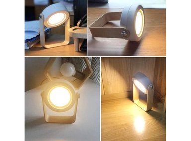 LÁMPARA UNALUKA Y-11041736 GRIS CLARO 4 EN 1 PLEGABLE LUZ LED CONTROL TACTIL REGULABLE BATERIA RECARGABLE INTERIORES EXTERIORES - 6