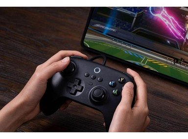 8BITDO ULTIMATE WIRED CONTROLLER, USB PARA PC WINDOWS 10, ANDROID, STEAM DECK, RASPBERRY PI Y SWITCH (NEGRO) - 5