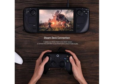 8BITDO ULTIMATE WIRED CONTROLLER, USB PARA PC WINDOWS 10, ANDROID, STEAM DECK, RASPBERRY PI Y SWITCH (NEGRO) - 6