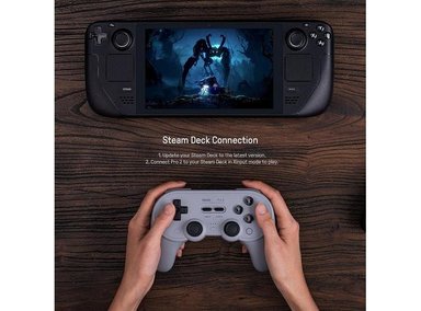 8BITDO PRO 2 CONTROLADOR BLUETOOTH PARA SWITCH, PC, ANDROID, STEAM DECK, IPHONE, IPAD, MACOS, APPLE TV - EDICIÓN NEGRA - 4