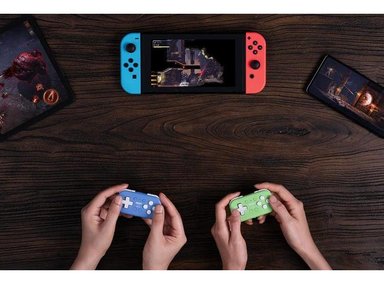 8BITDO MICRO BLUETOOTH GAMEPAD TAMAÑO BOLSILLO PARA SWITCH, ANDROID Y RASPBERRY PI, MODO TECLADO (AZUL) - 5