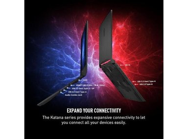 LAPTOP MSI KATANA15132000 JUEGOS KATANA 15 15.6' 165HZ QHD INTEL CORE I7 NVIDIA RTX 4070 16GB RAM 1TB SSD WIN 11 - 5