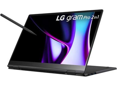PORTÁTIL LG ELECTRONICS 16T90SP-G. AAB6U1 16" 16GB RAM 1 TB SSD GRAM PRO 2 EN 1 INTEL EVO CORE ULTRA 7 NEGRO