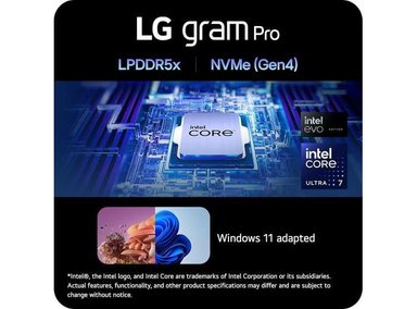 PORTÁTIL LG ELECTRONICS 16T90SP-G. AAB6U1 16" 16GB RAM 1 TB SSD GRAM PRO 2 EN 1 INTEL EVO CORE ULTRA 7 NEGRO - 4