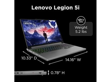 LAPTOP LENOVO 83DG00BDUS LEGION 5I - GAMER  GEFORCE RTX 4070  PANTALLA 16'  CORE I7  32 GB RAM  SSD 512 GB - 5