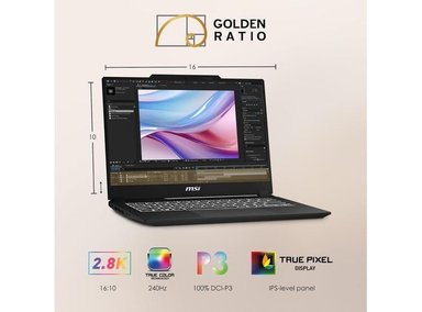 LAPTOP MSI CREATORM1413083 CREATOR M14 14' 2.8K : INTEL CORE I7-13620H  RTX 4050  16GB RAM  1TB SSD  WIN 11  NEGRO - 3