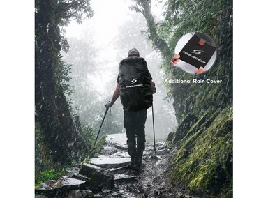 MOCHILA MAELSTROM AZUL MILITAR SENDERISMO 40L IMPERMEABLE CON FUNDA LLUVIA LIGERA HOMBRES Y MUJERES - 4