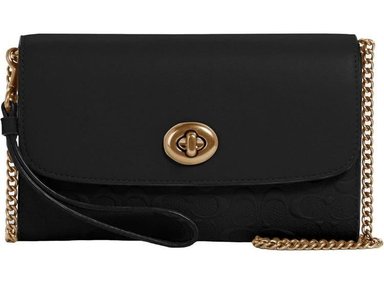 COACH BANDOLERA DE CUERO PARA MUJER CON CIERRE GIRATORIO Y CORREA DESMONTABLE