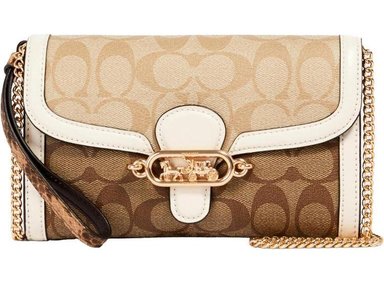 BANDOLERA COACH CS657 CUERO MULTICOLOR CADENA CON BLOQUEO EXCLUSIVO MUJER MIXTO CIERRE MAGNÉTICO Y CORREA DESMONTABLE