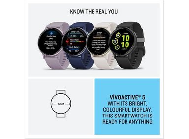 SMARTWATCH GARMIN NEGRO VÍVOACTIVE 5 GPS SALUD Y FITNESS PANTALLA AMOLED HASTA 11 DÍAS BATERÍA - 4