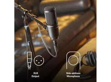 AUDIO-TECHNICA AT2020 MICRÓFONO DE CONDENSADOR CARDIOIDE XLR PARA ESTUDIO EN CASA - 4
