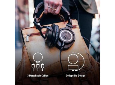 ATH-M50X, AURICULARES PROFESIONALES PARA MONITOREO, COLOR NEGRO, CON CABLE DESMONTABLE Y SONIDO ACLAMADO - 4
