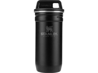 PORTAVASOS STANLEY NEGRO MATE VASOS CHUPITO ADVENTURE ACERO INOXIDABLE FUNDA RESISTENTE