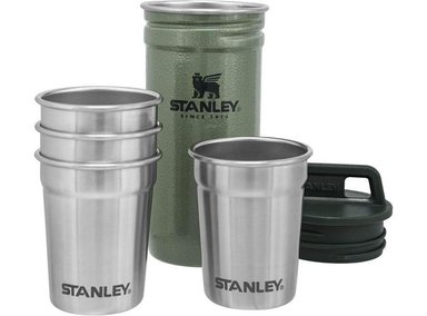 PORTAVASOS STANLEY VERDE BOTELLA THE NESTING JUEGO VASOS CHUPITO ACERO INOXIDABLE PORTATILES RESISTENTES 4 - 1