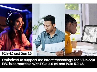 SSD SAMSUNG 990 EVO 2TB, PCIE GEN 4X4 NVME PARA PC O PORTÁTIL, VELOCIDADES HASTA 5,000 MB/S - 4