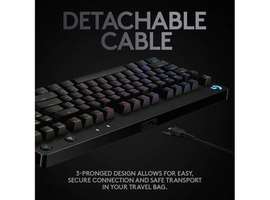 TECLADO LOGITECH G PRO GAMERS, DISEÑO PORTÁTIL RGB, MICRO USB Y 16.8M COLORES LIGHTSYNC - 6