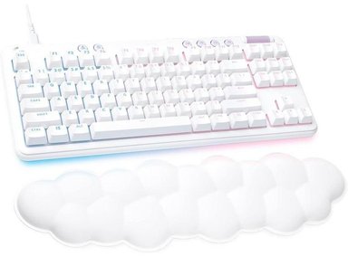 TECLADO LOGITECH G MECÁNICO 713 RGB LIGHTSYNC CON INTERRUPTORES GX MARRÓN Y REPOSAMANOS, PC Y MAC - 1