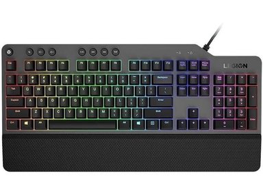 TECLADO LENOVO MECÁNICO K500 RGB CON 16.8 MILLONES COLORES, 3 ZONAS, TECLAS ROJAS Y PROGRAMABLES - 1