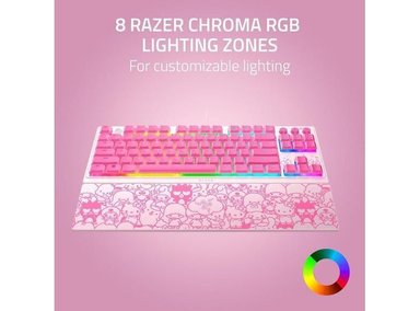 RAZER RAZER ORNATA V3 TKL TECLAS PERFIL BAJO, SWITCHES MECHA-MEMBRANA, RGB, EDICIÓN HELLO KITTY - 6