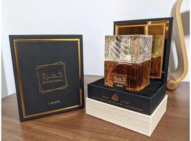 PERFUME LATTAFA 31LA2107 KHAMRAH UNISEX EDP 100 ML FRAGANCIA AROMÁTICA PICANTE SPRAY - 5