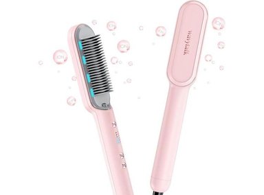 CEPILLO ALISADOR DE CABELLO UNALUKA 375PK WAVYTALK IÓNICO CON DISEÑO ANTIQUEMADURAS Y CALEFACCIÓN VELOZ