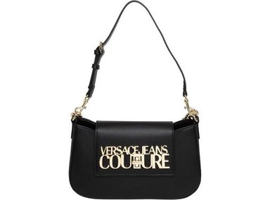 BOLSO DE HOMBRO FEMENINO VERSACE JEANS COUTURE NEGRO, DISEÑO MODERNO
