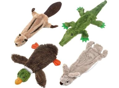 JUGUETE PERRO BEST PET SUPPLIES CHIRRIANTE SIN RELLENO TELA SUAVE CON ESPACIO BOTELLA 4 FIGURAS