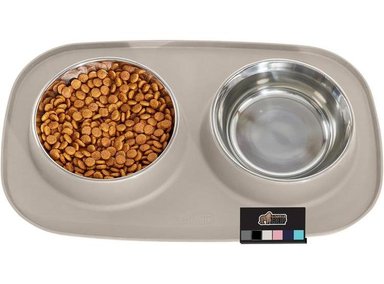 JUGUETE PERRO UNALUKA GORILLA GRIP CUENCOS ACERO INOXIDABLE CON ALFOMBRILLA SILICONA MASCOTAS ANTIDESLIZANTE DURADERO LIBRE BPA