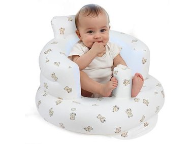 ASIENTO INFLABLE UNALUKA BIS-B BEBÉ CON DISEÑO SEGURO Y BIÓNICO BOMBA AIRE INCLUIDA OSO EKEPE