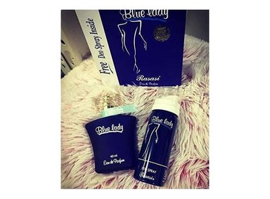 SET 2 PERFUME RASASI BLUE MUJER EDP + SPRAY DESODORANTE - 4